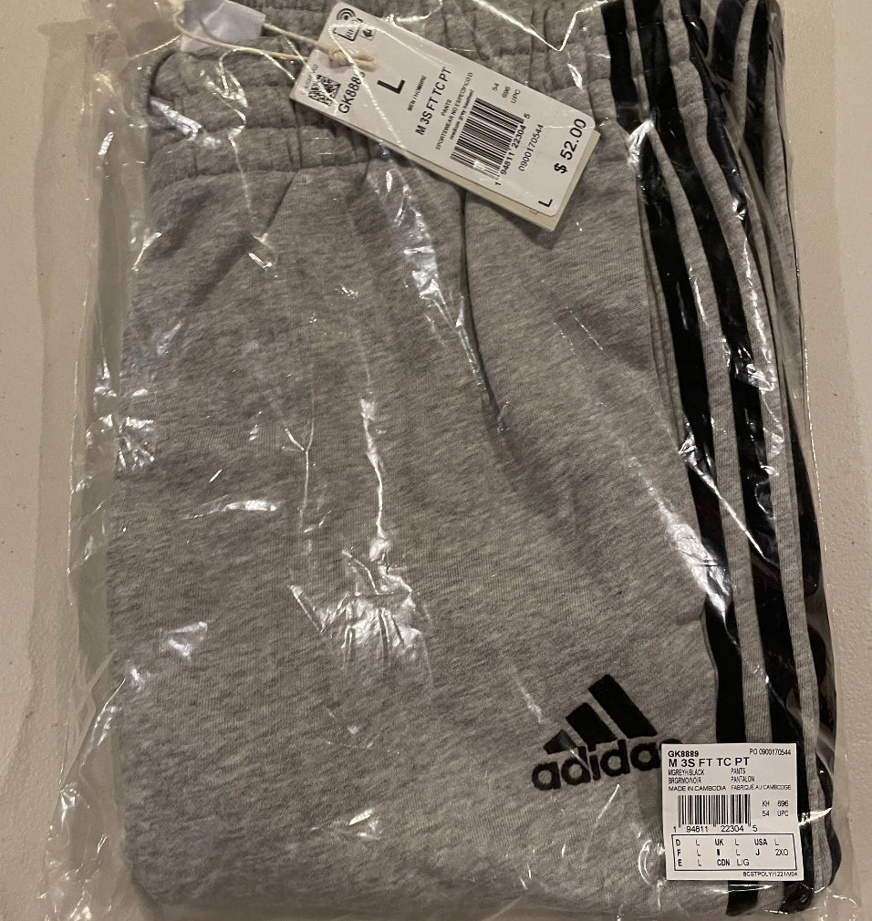 Adidas Joggers 3 Stripes Grey