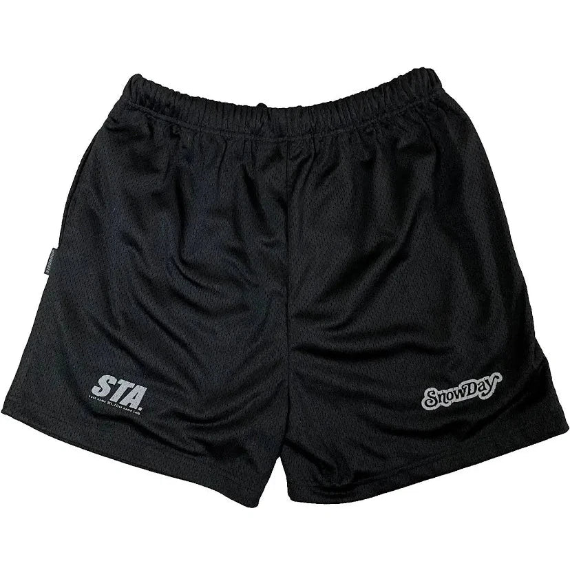 Snowday Black Mesh Shorts