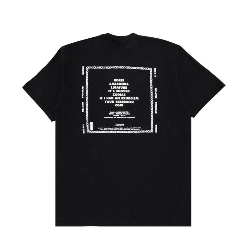 Supreme T Shirt Melvins Bullhead Black
