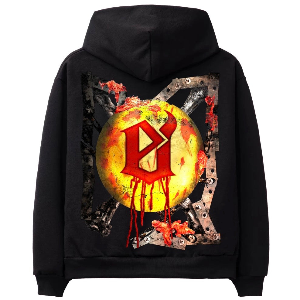 Evil Vice Sweatshirt Smiley Face Graphic Black