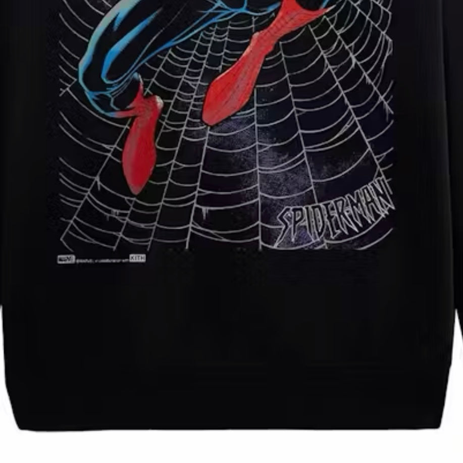 Kith Marvel Spider-Man Web Logo Hoodie