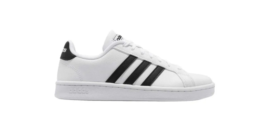 Adidas Grand Court White Black Stripes