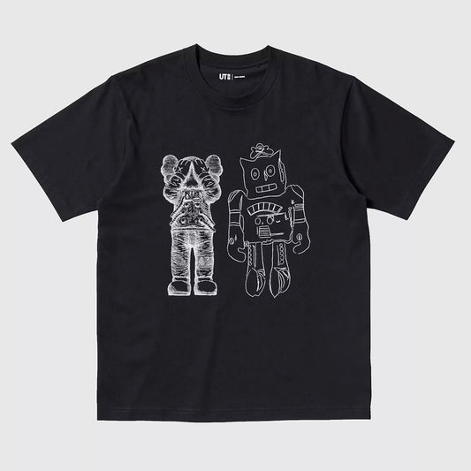 Kaws x Andy Warhol T Shirt Black
