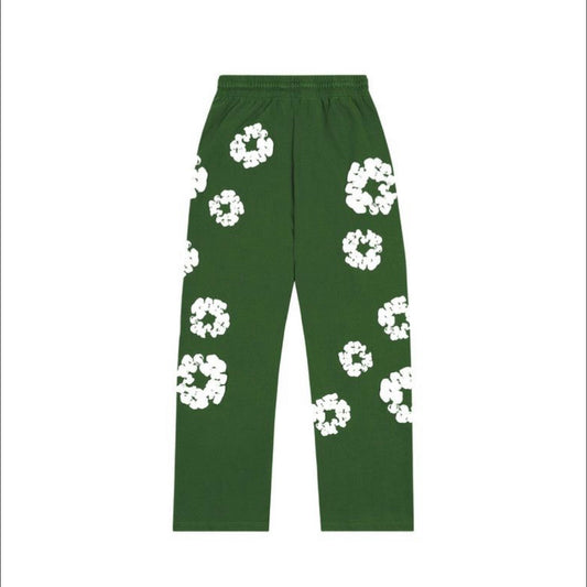 Denim Tears Cotton Wreath Baggy Sweatpants Green