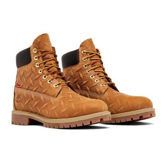 Supreme x Timberland 6 Inch Premium Waterproof Boot Diamond Plate Wheat (2026)