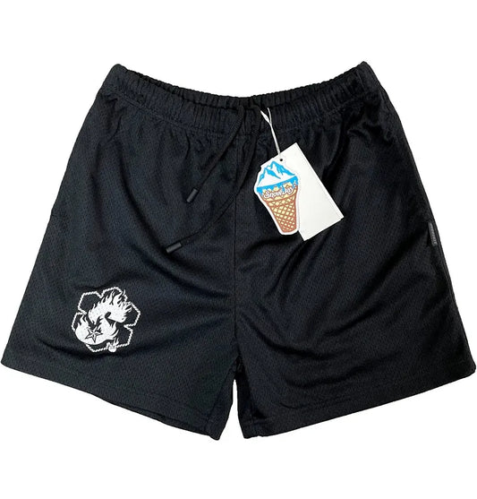 Snowday Black Mesh Shorts