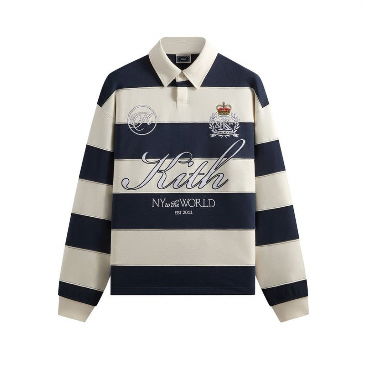 Kith Compact Fleece Striped Rugby Nocturnal