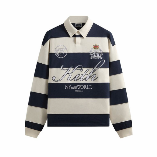 Kith Compact Fleece Striped Rugby Nocturnal