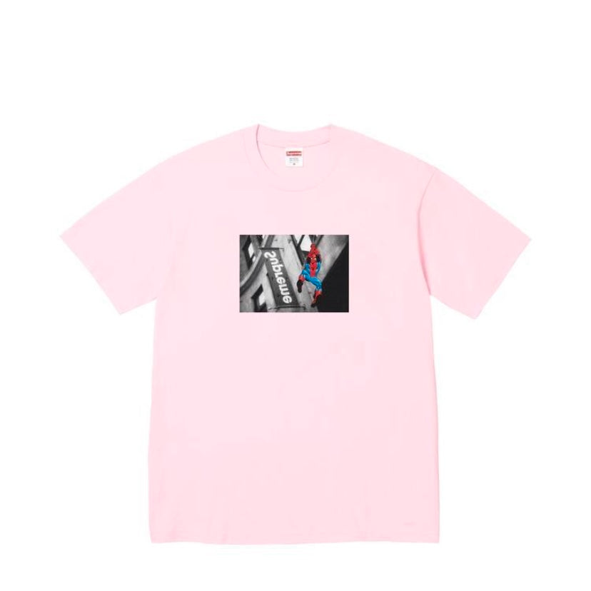 Supreme T Shirt Spider Man Pink