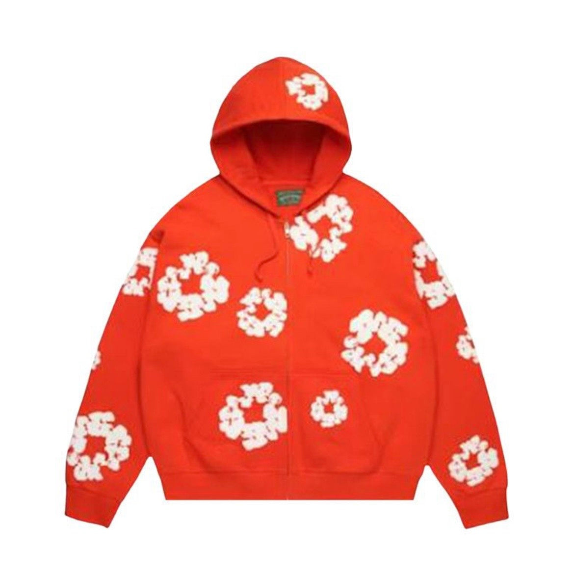 Denim Tears Cotton Wreath Zip Hoodie Orange