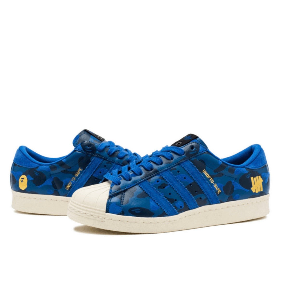 Adidas Superstar 80s x Undefeated x Bape Blue Camo