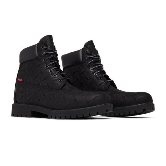 Supreme x Timberland 6 Inch Premium Waterproof Boot Diamond Plate Black (2026)