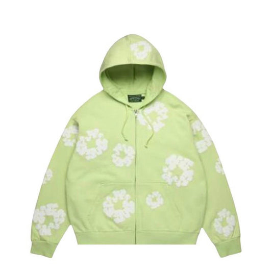 Denim Tears Cotton Wreath Zip Hoodie Mint