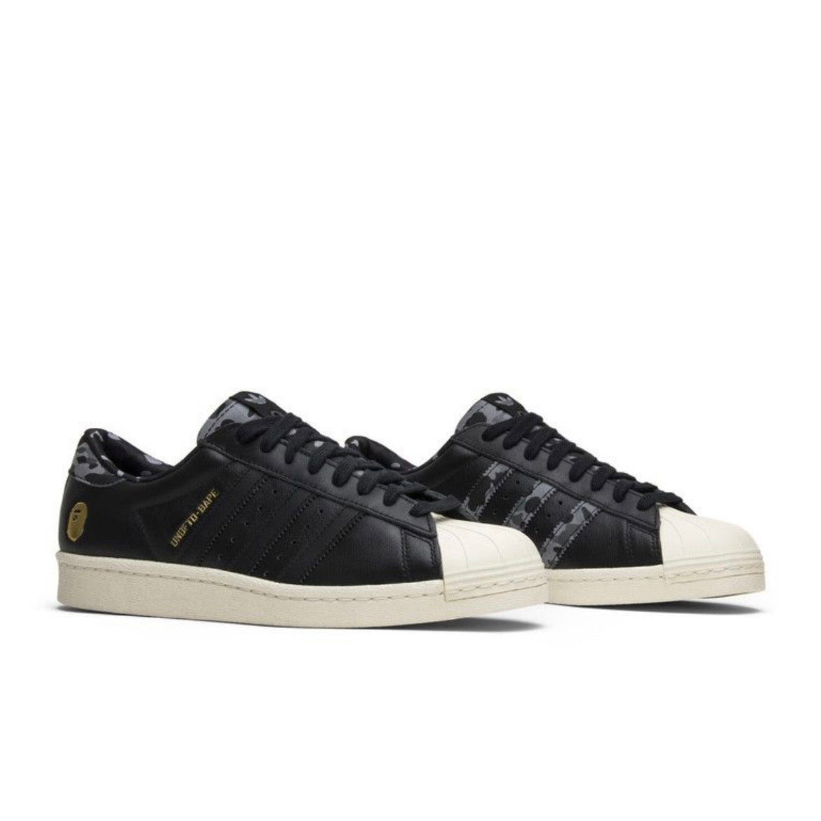 Adidas Superstar 80s x Undefeated x Bape Black