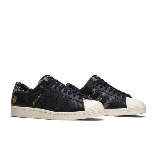 Adidas Superstar 80s x Undefeated x Bape Black