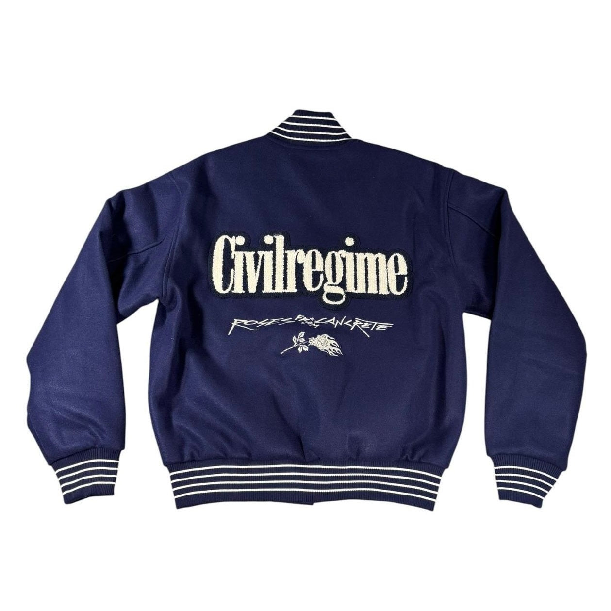 Civil Regime Varsity Jacket Navy Blue