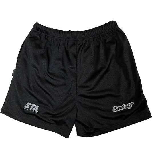 Snowday Black Mesh Shorts