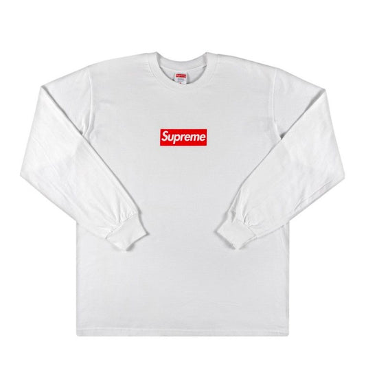 Supreme Longsleeve T Shirt White Red Box Logo