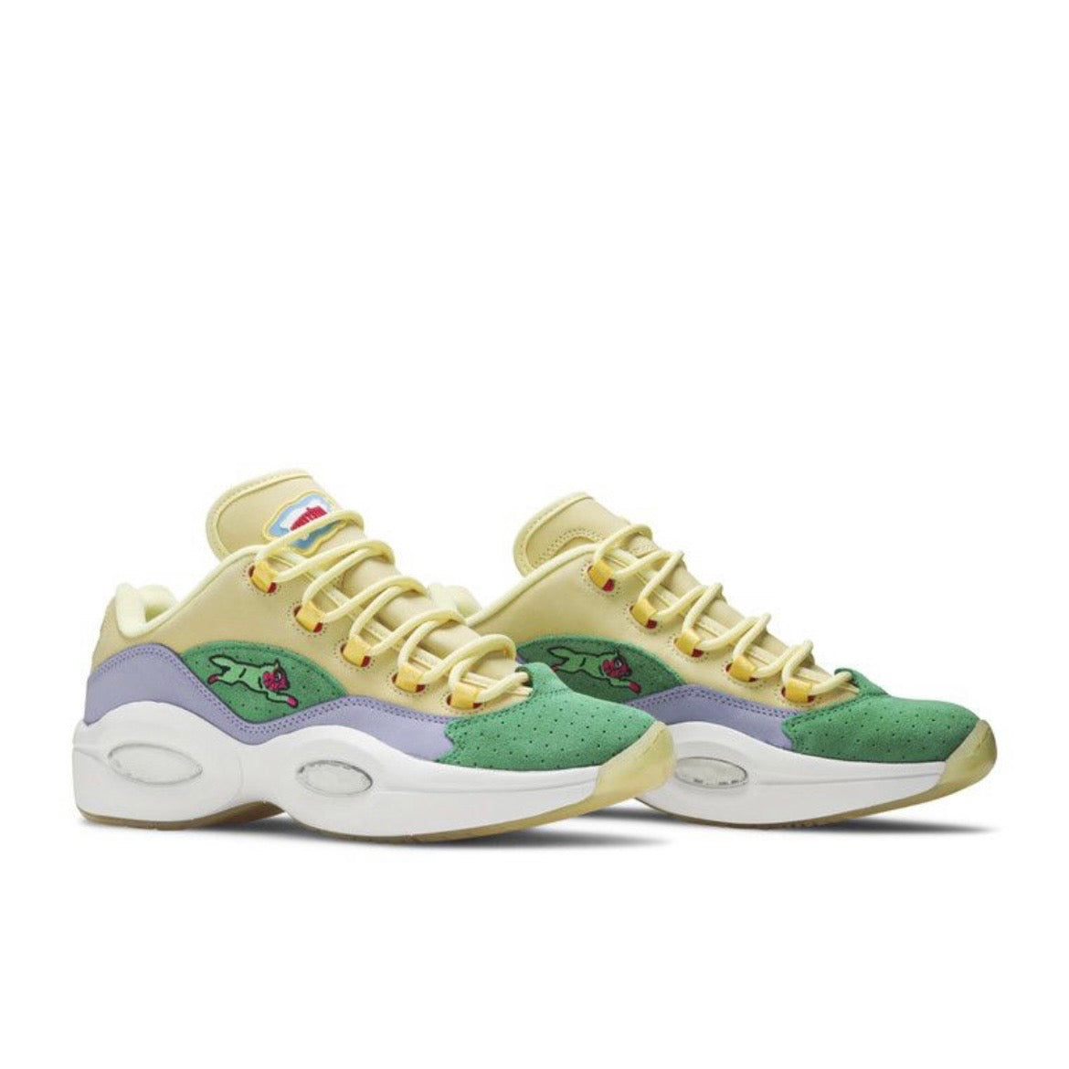 Reebok Question Low x BBC Ice Cream Running Dog Yellow Green