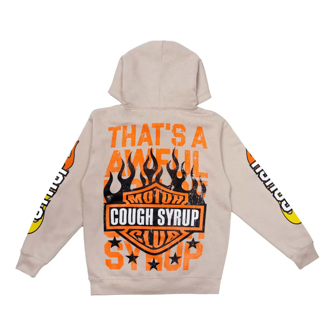 That’s An Awful Lot Of Cough Syrup Sweatshirt Harley Davidson Style Logo Cream
