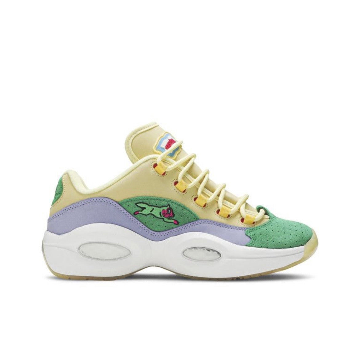 Reebok Question Low x BBC Ice Cream Running Dog Yellow Green