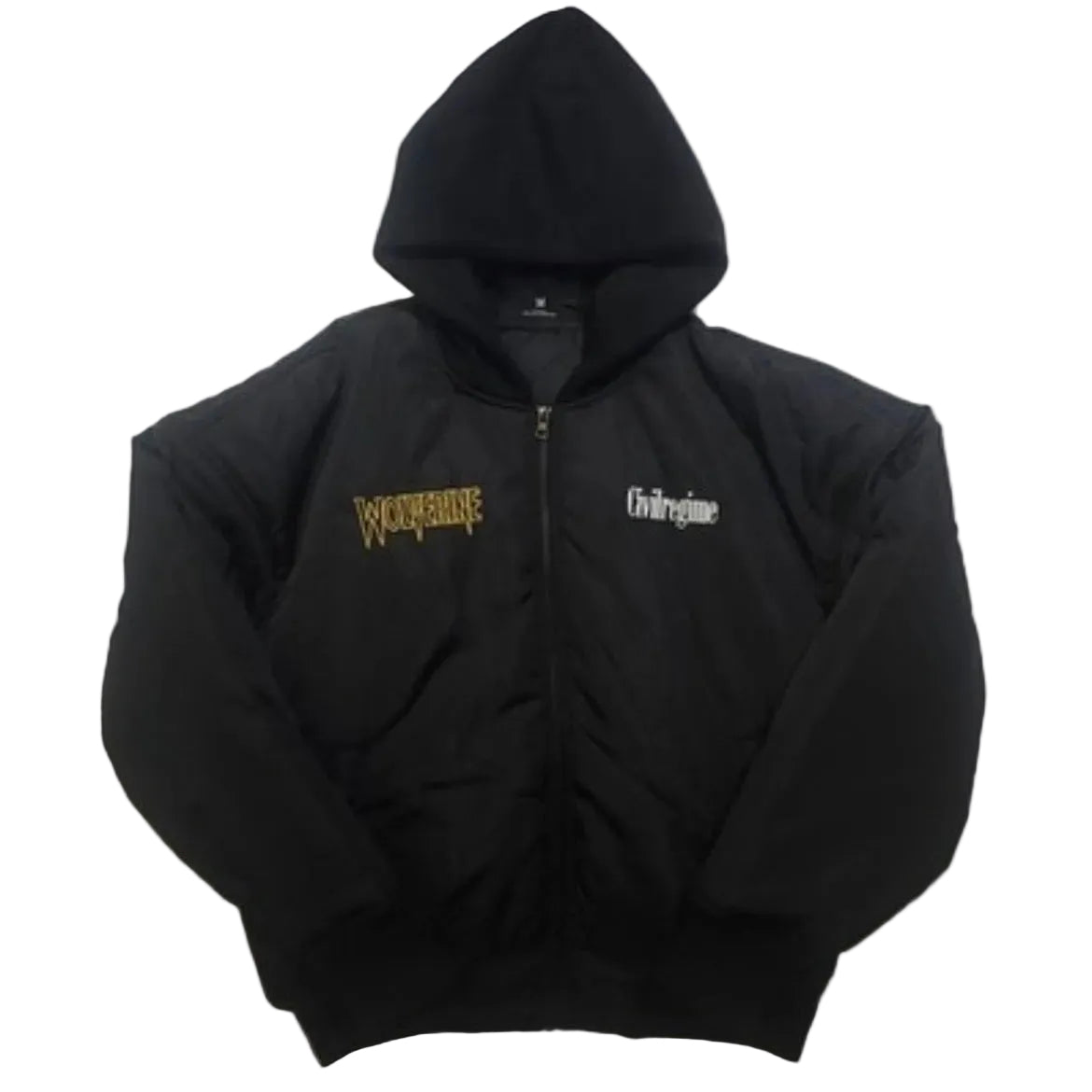 Civil Regime x Marvel X-Men Wolverine Hooded Puffer Jacket Black