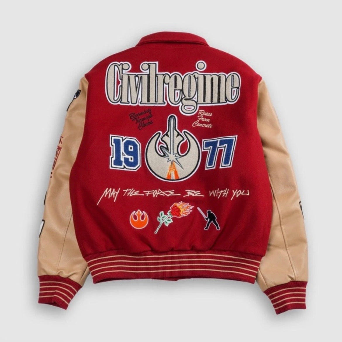 Civil Regime x Star Wars Rebellion Varsity Jacket Red