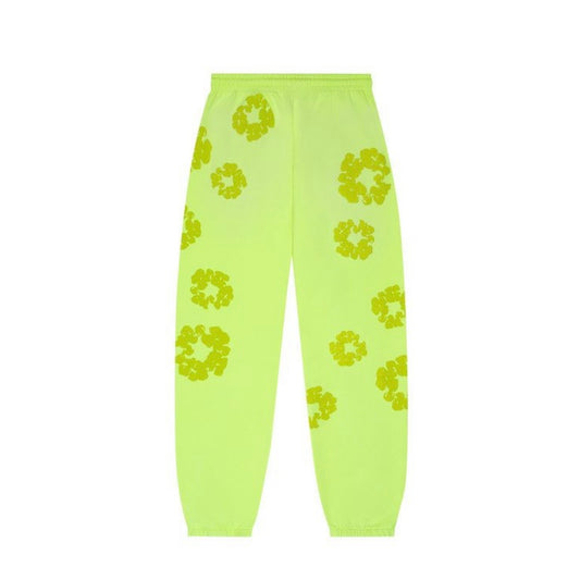 Denim Tears Mono Cotton Wreath Sweatpants Neon Green