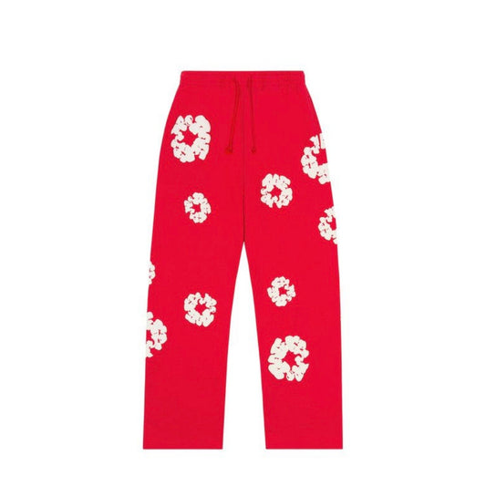 Denim Tears Cotton Wreath Baggy Sweatpants Red