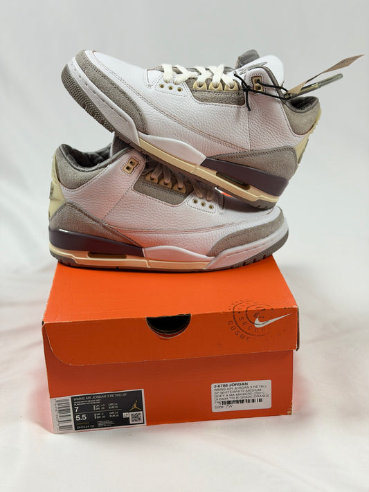 Jordan 3 Retro SP x A Ma Maniere White (Women’s) (New In B Grade Orange Nike Box)