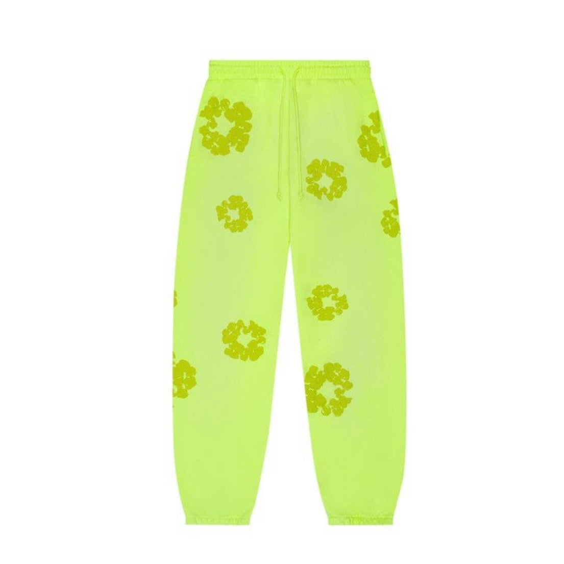 Denim Tears Mono Cotton Wreath Sweatpants Neon Green