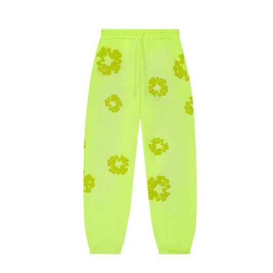Denim Tears Mono Cotton Wreath Sweatpants Neon Green