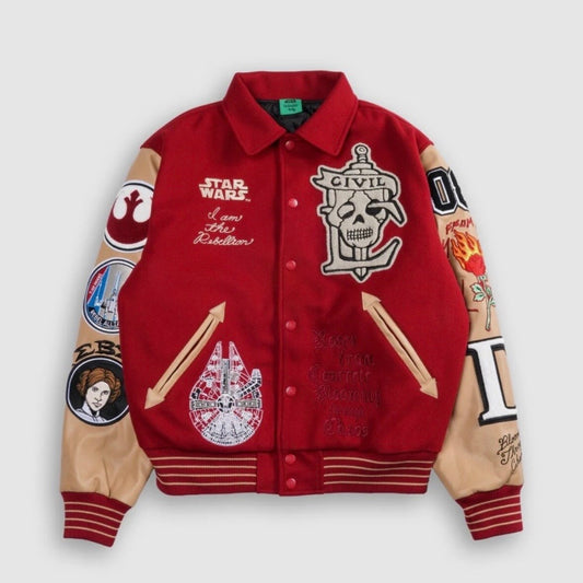 Civil Regime x Star Wars Rebellion Varsity Jacket Red