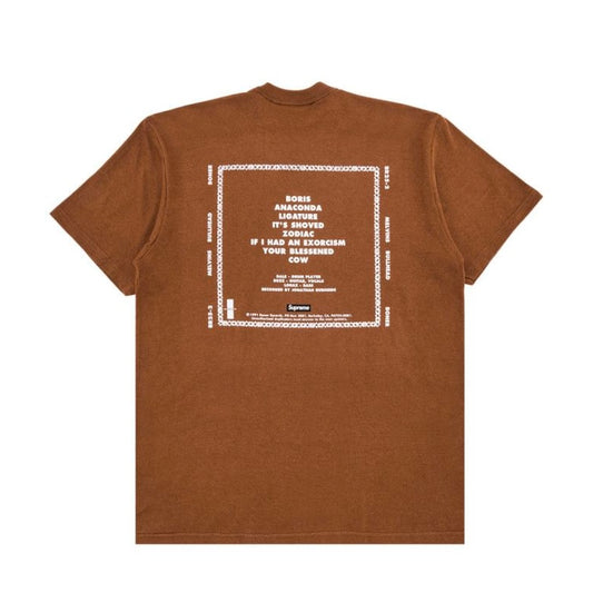 Supreme T Shirt Melvins Bullhead Brown
