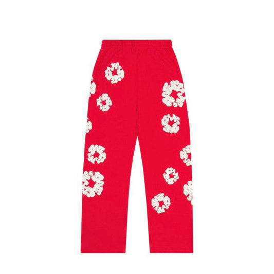 Denim Tears Cotton Wreath Baggy Sweatpants Red
