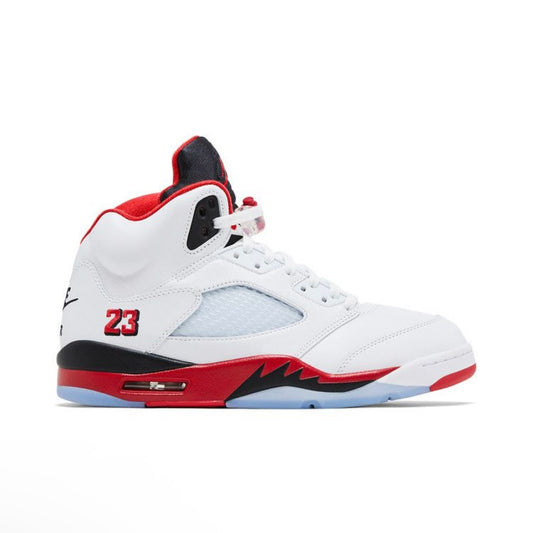 Jordan 5 Retro Fire Red Black Tongue (2025)