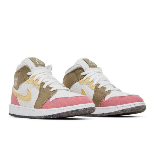 Jordan 1 Mid SE Pastel Vivid Green Grind (GS)