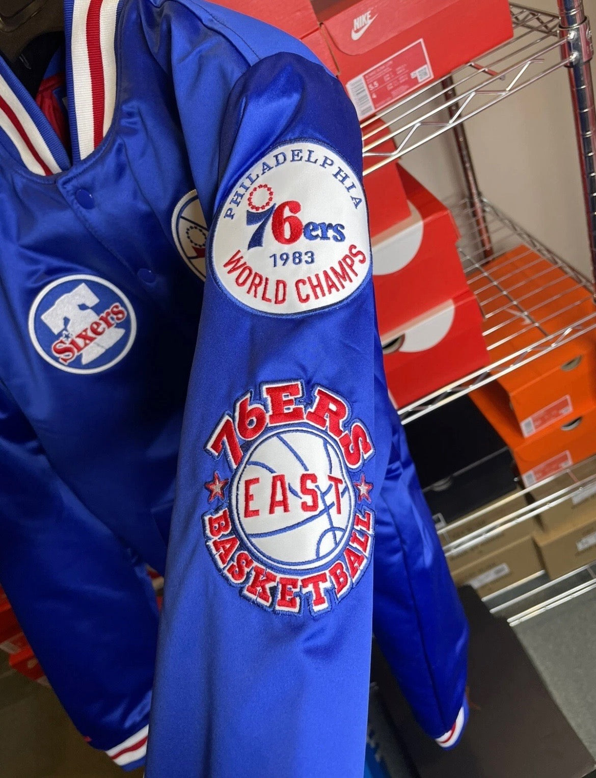 Mitchell and Ness NBA Champ Jacket Philadelphia 76ers