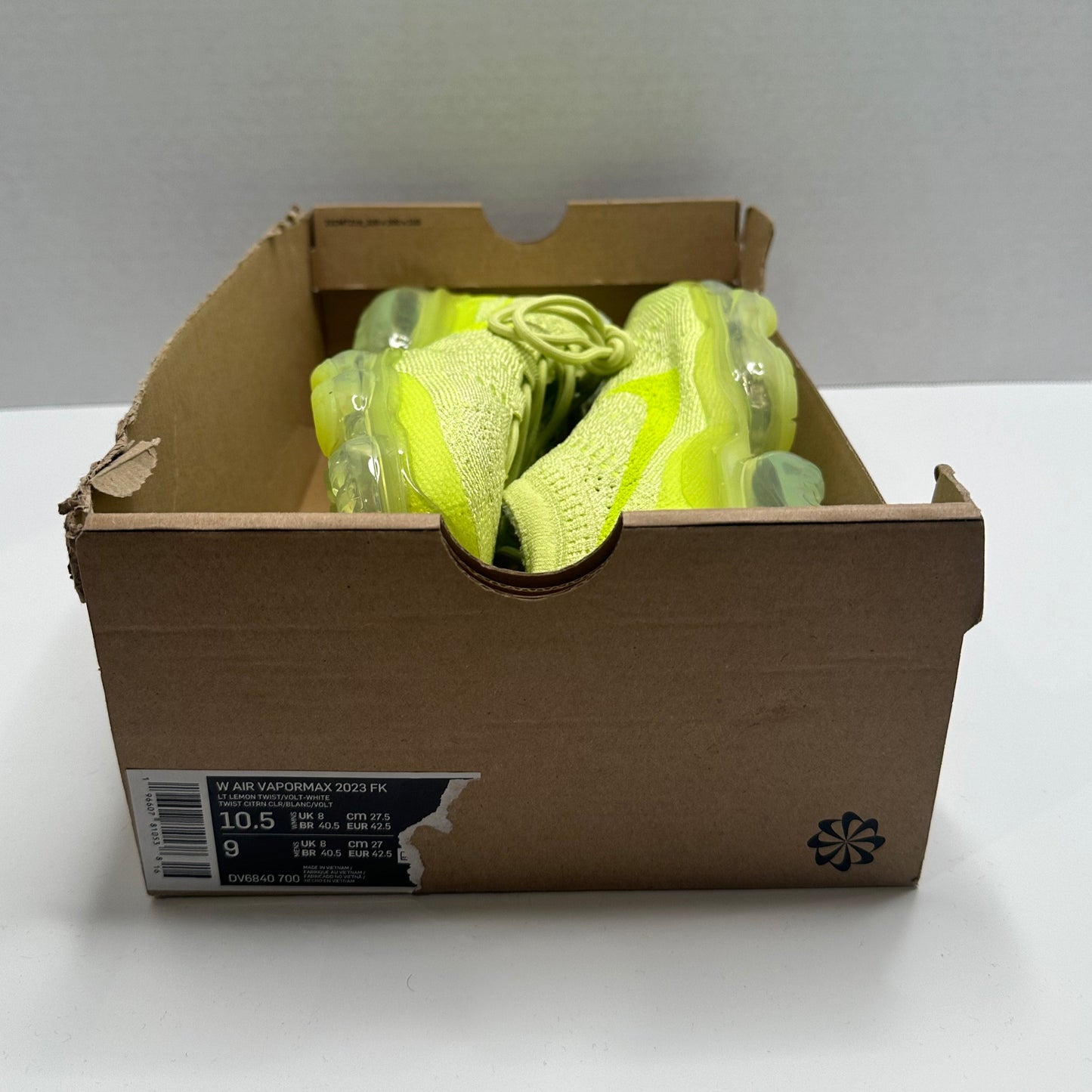 Nike Air Vapormax 2023 Flyknit Lemon Twist (Women's) (Missing Box Lid)