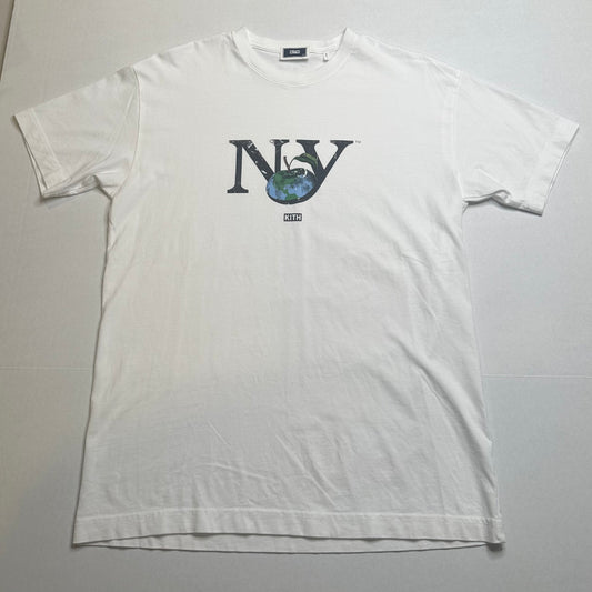 Kith Men’s New Era NY To The World White Tee